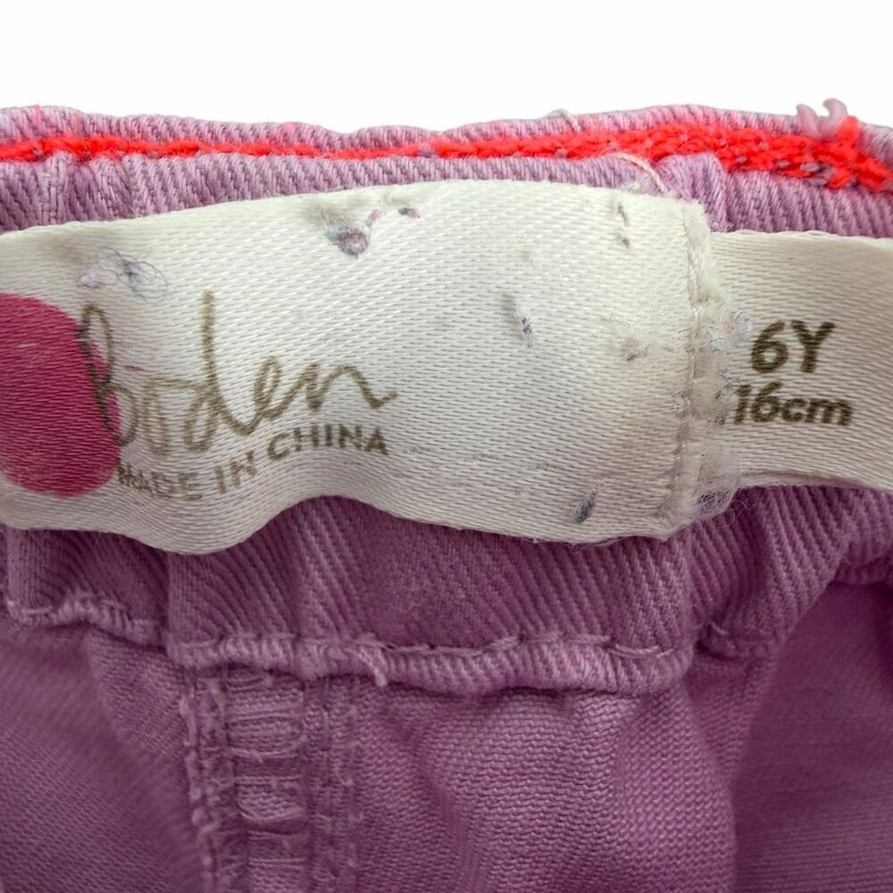 Mini Boden size 6 Ruffle Hem Shorts Purple PLAY - Picture 3 of 6